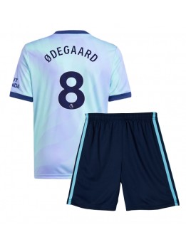 Arsenal Martin Odegaard #8 Ausweichtrikot für Kinder 2024-25 Kurzarm (+ Kurze Hosen)